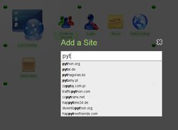Screenshot of auto-completing urls in locidesktop.com